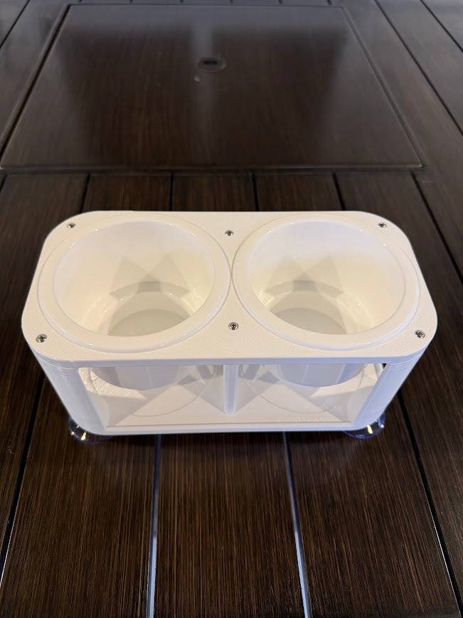 Boat Cup Holder with Inserts, 2-Cup Marine Drink Holder, Suction Mount