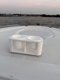 Boat Cup Holder with Inserts, 2-Cup Marine Drink Holder, Suction Mount