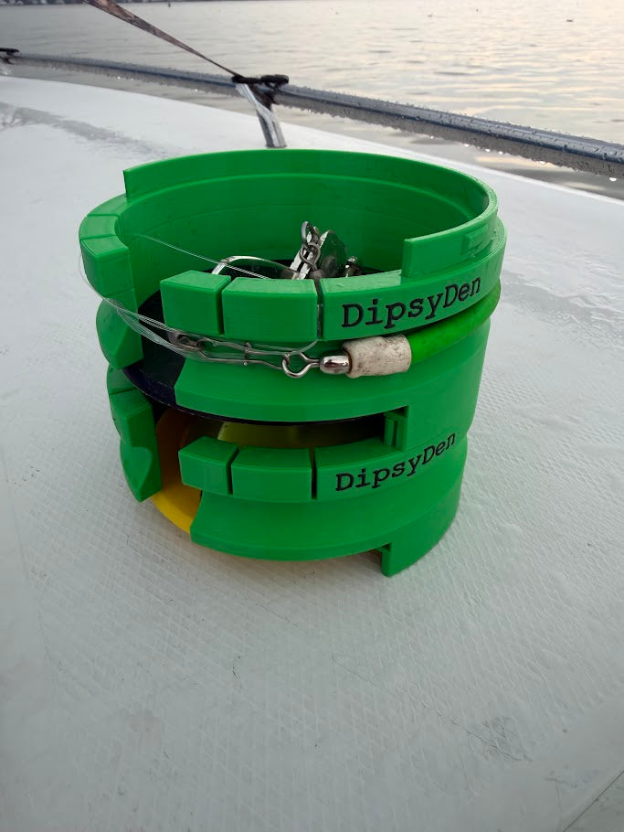 Stackable Dipsy Diver Storage Case, 4-7/8" Magnum Tackle Organizer, Green(Starboard)