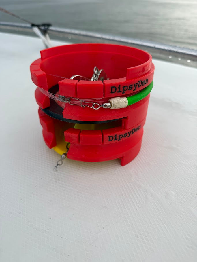 Stackable Dipsy Diver Storage Case, 4-7/8" Magnum Tackle Organizer, Red(Port)