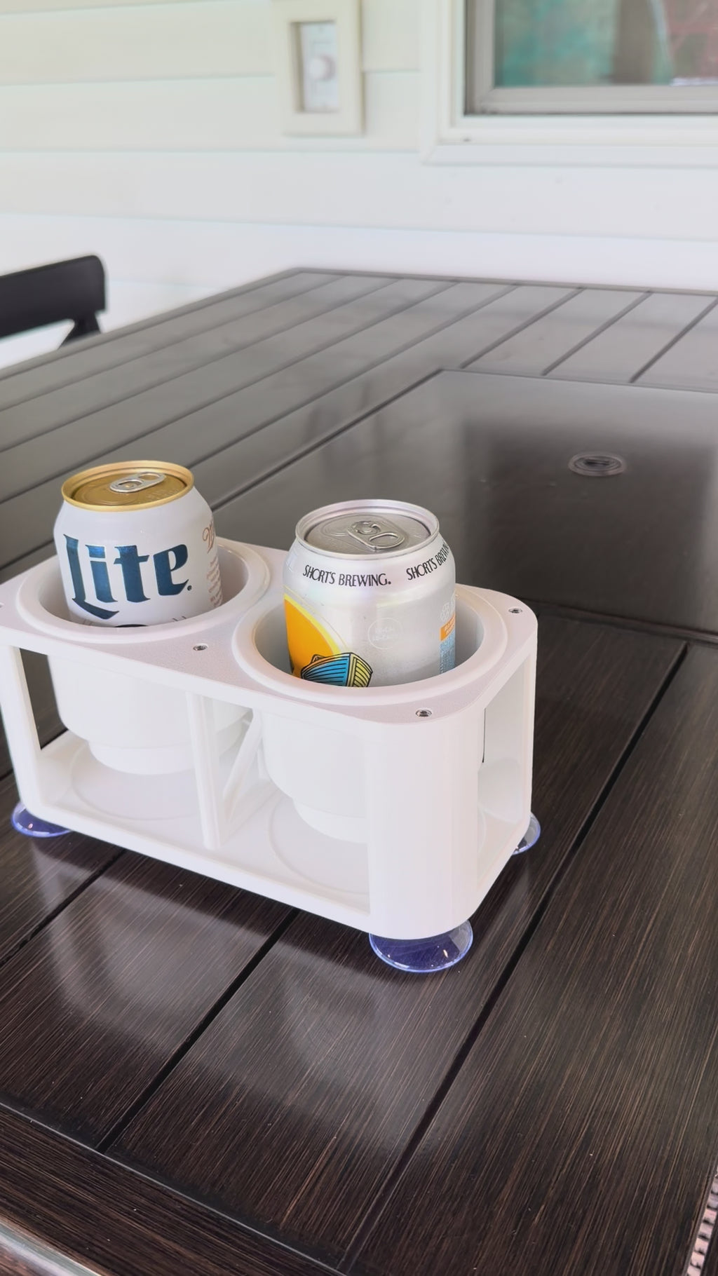 Boat Cup Holder with Inserts, 2-Cup Marine Drink Holder, Suction Mount