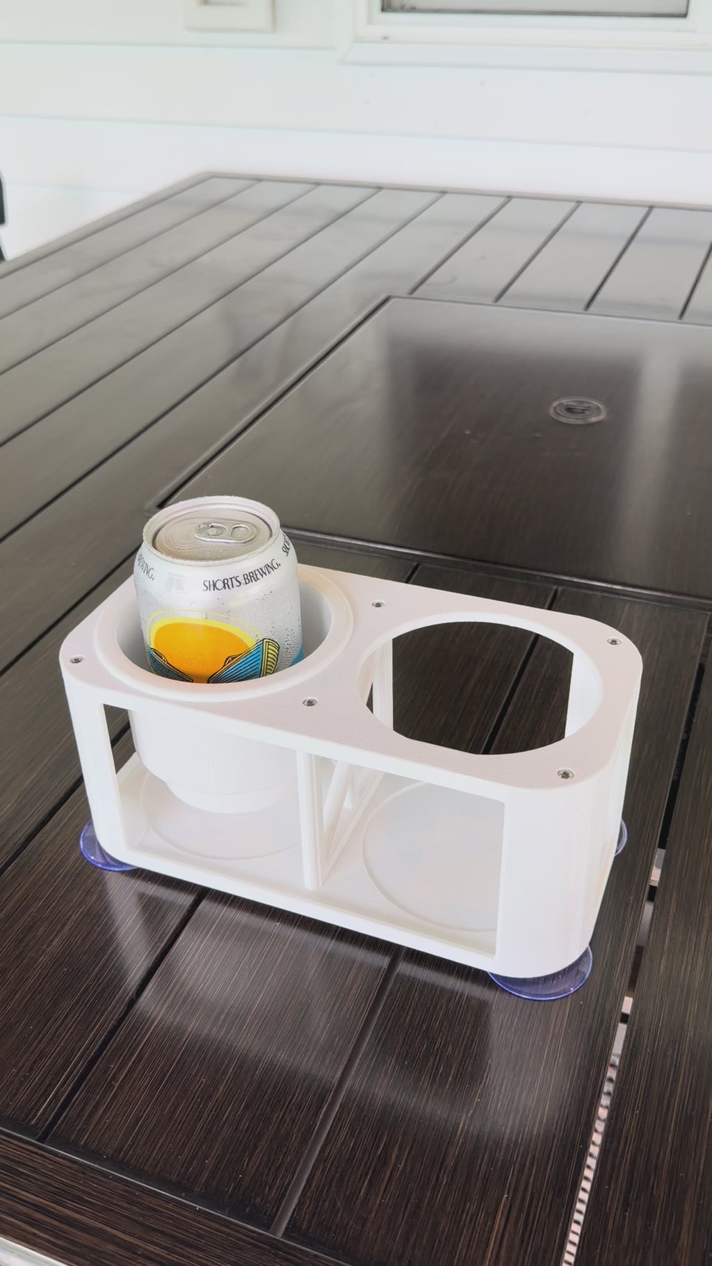 Boat Cup Holder with Inserts, 2-Cup Marine Drink Holder, Suction Mount