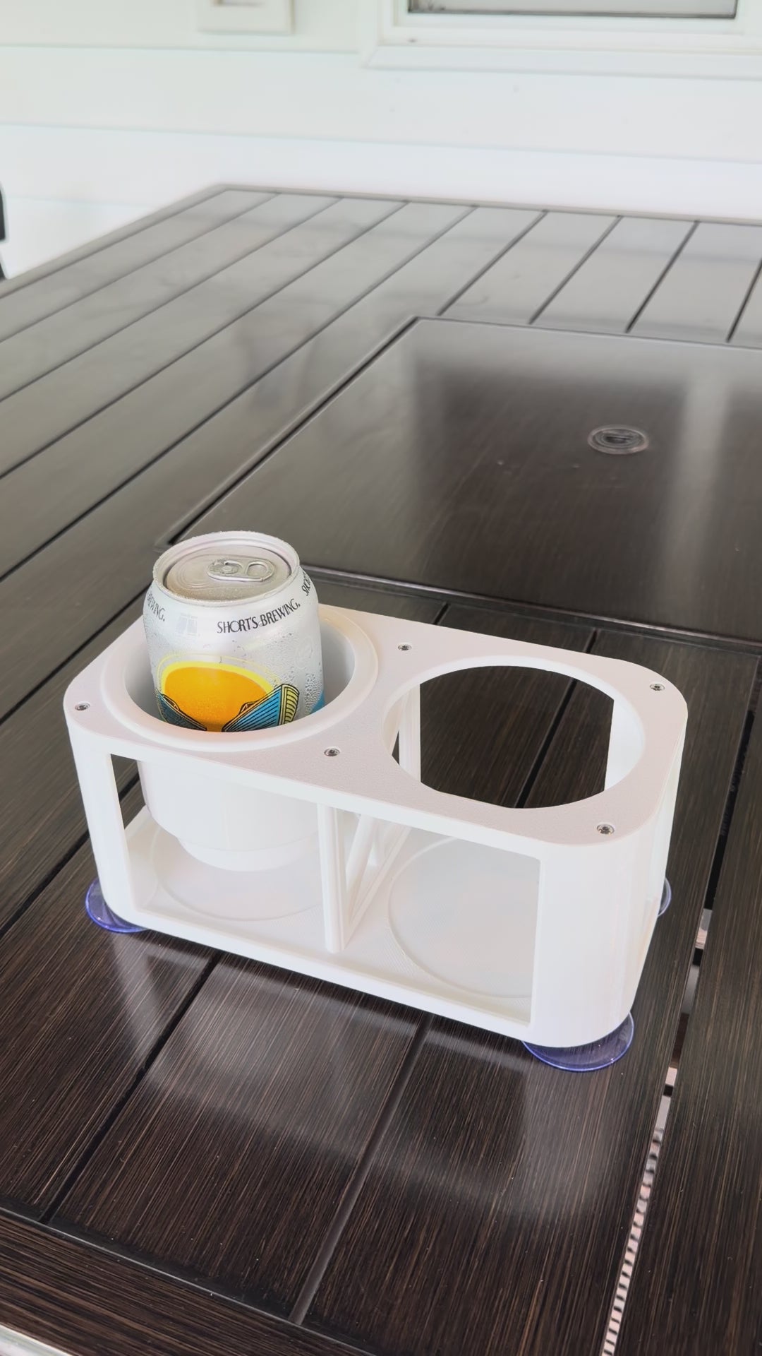 Boat Cup Holder with Inserts, 2-Cup Marine Drink Holder, Suction Mount